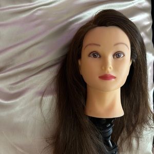 Cosmetology Mannequin Head with real hair